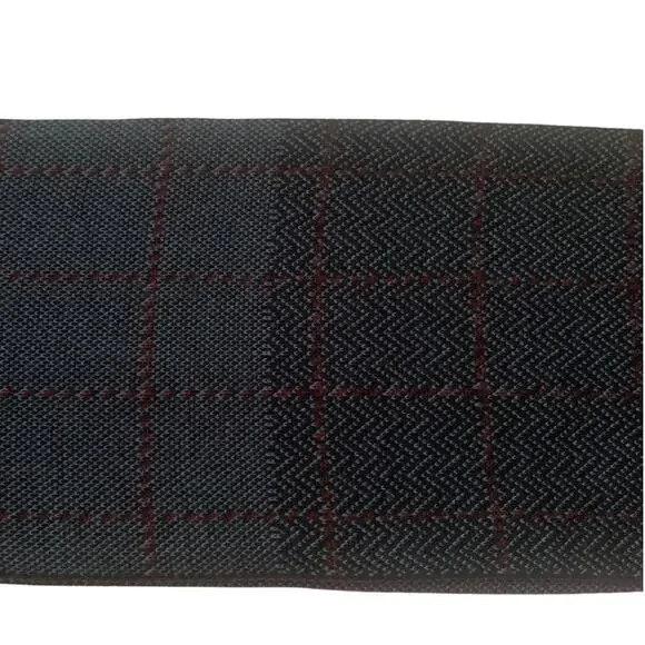 2/$30 Pierre Cardin Chevron Houndstooth Plaid Scarf Black Gray Burgundy Checks - Picture 4 of 8